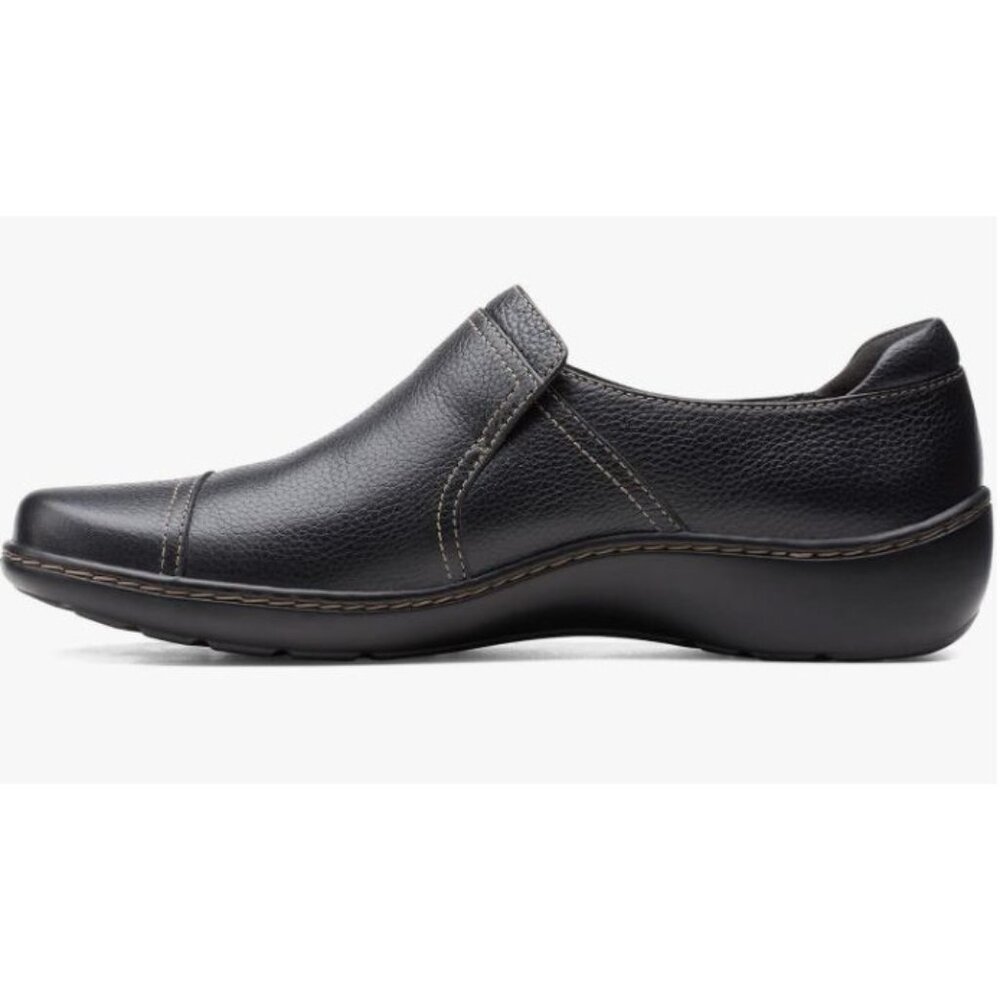 Clarks Cora Poppy Loafers Slip On Black Leather Size US 10 EU 41.5 $90 [jb] - Picture 4 of 16